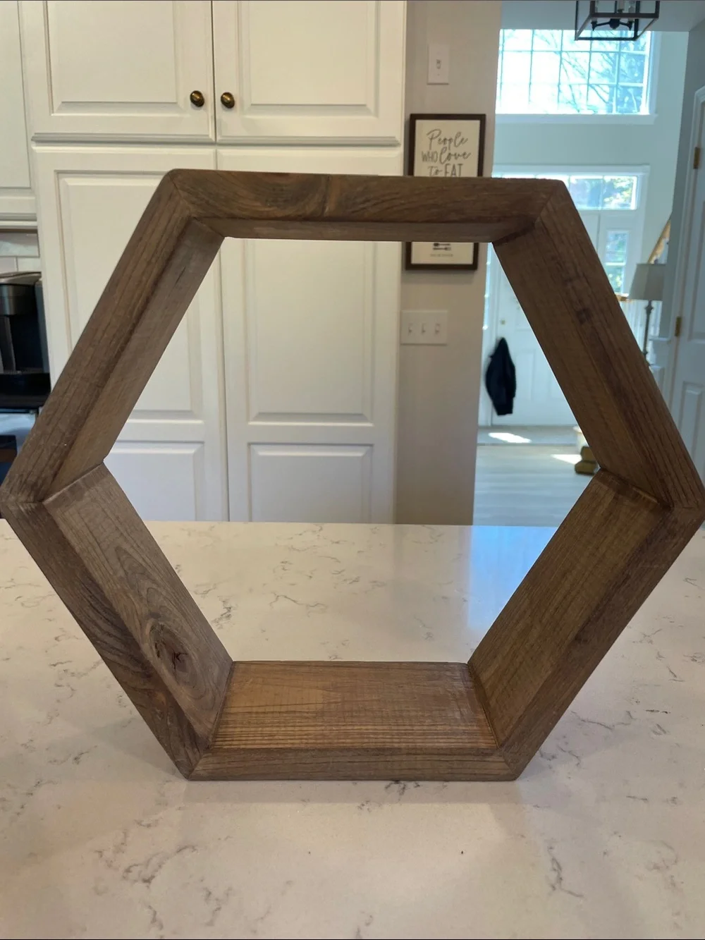 Hexagonal Wooden Nesting Shelves - Natural Wood